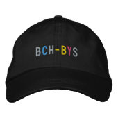 BCH - BYS (schwarz mit Regenbogen) Bestickte Baseballkappe (Vorderseite)