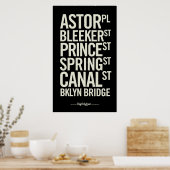 BCL Moderne U-Bahn-Zeichen Posters Poster (Küche)