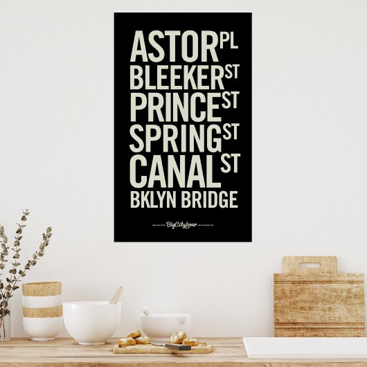 BCL Moderne U-Bahn-Zeichen Posters Poster (Küche)