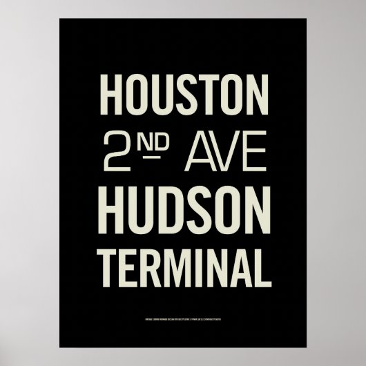 BCL Vintage U-Bahn-Zeichen Poster (Vorne)