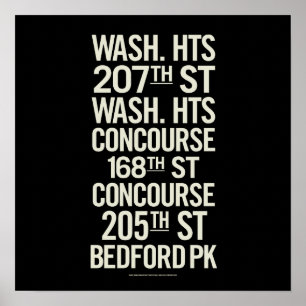 BCL Vintage U-Bahn-Zeichen Poster