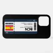 BCN Barcelona Boarding Pass - Spanien Ticket iPhone Hülle (Rückseite (Horizontal))