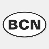 BCN Oval Decal Ovaler Aufkleber (Vorderseite)