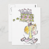 BD-001a Birthday Boy Running Postkarte (Vorne/Hinten)
