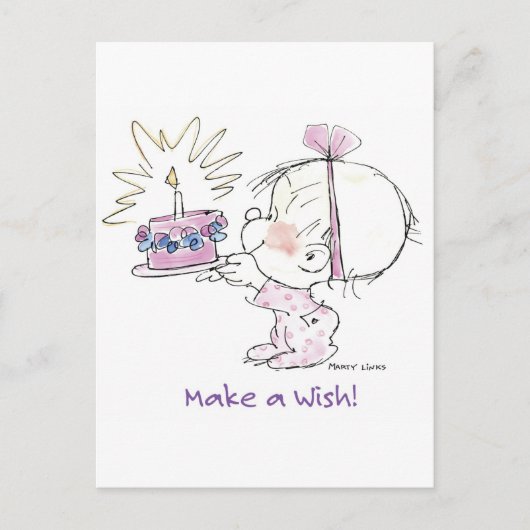 BD-002 Birthday Wish Postkarte (Vorderseite)