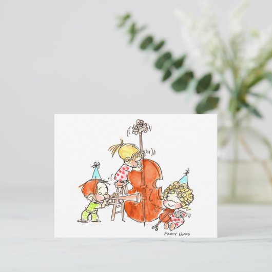 BD-005 Geburtstagsband Postkarte (Stehend Vorderseite)