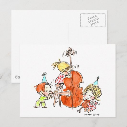 BD-005 Geburtstagsband Postkarte (Vorne/Hinten)