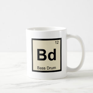 Bd - Bass Drum Music Chemistry Periodic Table Kaffeetasse