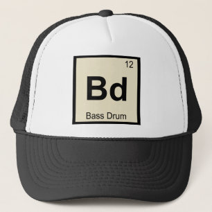 Bd - Bass Drum Music Chemistry Periodic Table Truckerkappe