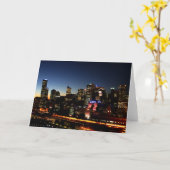 [ BD ] Melbourne City by night Karte (Gelbe Blume)
