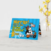 BD Scooter Cow - Greengrandma Karte (Gelbe Blume)