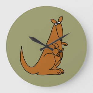 BD, Spaß-Känguru und Baby-Wanduhr Große Wanduhr