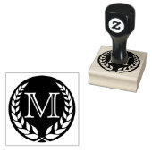 BD umkränztes Monogramm Gummistempel (Stempel)