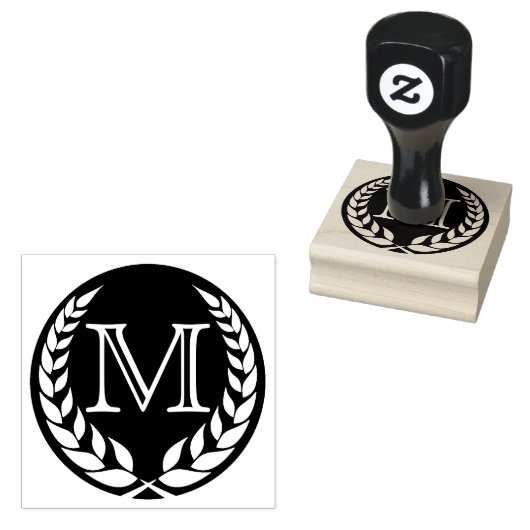 BD Wreathed Monogram Gummistempel (Stempel)