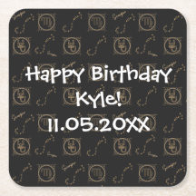 Bday Black Gold Zodiac Scorpio Astrologie Sternzei