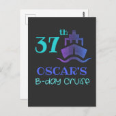 Bday Cruise Birthday Party Group Matching Postkarte (Vorne/Hinten)