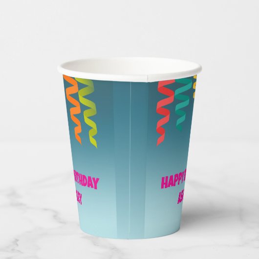 BDAY CUP (bearbeitbar) Pappbecher (Rechts)