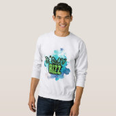 B'Day (Geburtstag) Rizz Grün und einfarbig blau Sweatshirt (Vorne ganz)