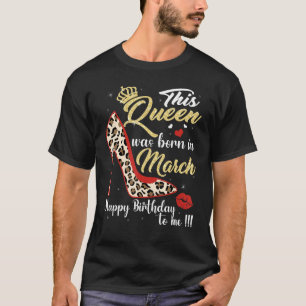 Bday Girl Leopard High Heel Diese Königin war Gebo T-Shirt