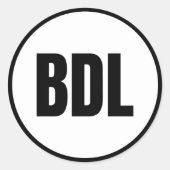 BDL - Hartford/Windsor Locks Classic Round Sticker (Vorderseite)