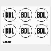 BDL - Hartford/Windsor Locks Classic Round Sticker (Blatt)