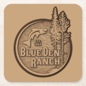 BDR-Logo 2020 Rechteckiger Pappuntersetzer (Vorderseite)