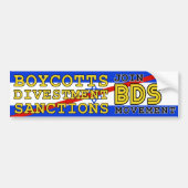 BDS-Bewegung boykottieren Israel Autoaufkleber (Vorne)