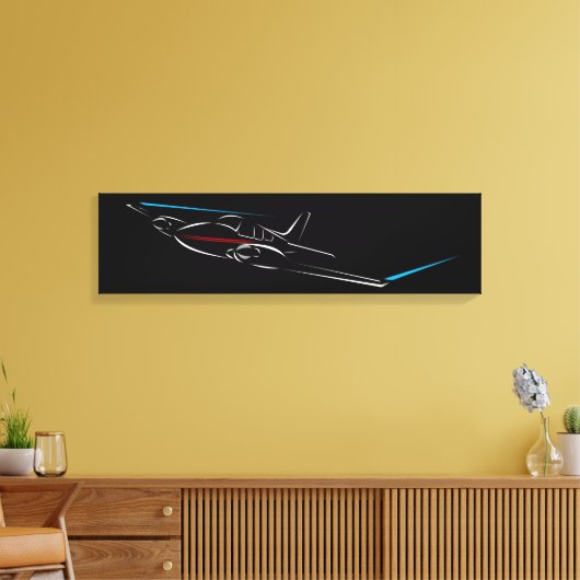 BE-55 Baron Leinwanddruck (Insitu (Wohnzimmer))