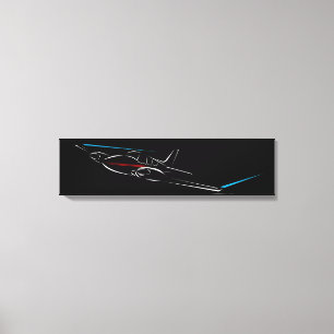 BE-55 Baron Leinwanddruck