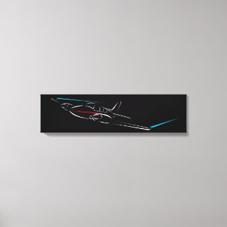 BE-55 Baron Leinwanddruck