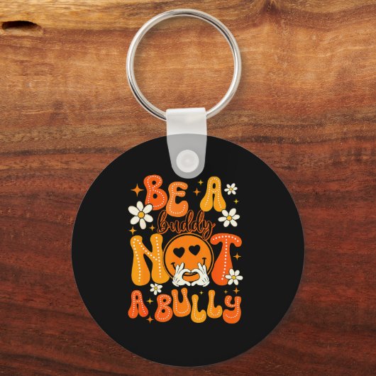 Be A Buddy Not A Bully Orange Anti Bullying Unity Schlüsselanhänger (Vorderseite)