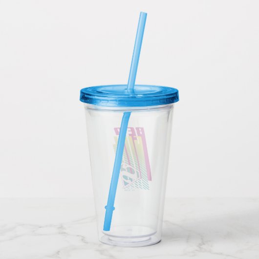 "Be A Girl" Supergirl Graphic Acryltrinkbecher (Rückseite)