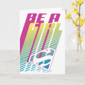 "Be a Girl" Supergirl Graphic Karte (Gelbe Blume)