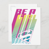 "Be a Girl" Supergirl Graphic Postkarte (Vorne/Hinten)