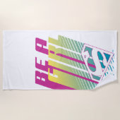 "Be a Girl" Supergirl Graphic Strandtuch (Vorderseite)