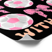 Be A Girl With Goals Coquette Soccer Gift For Wome Poster (Ecke)