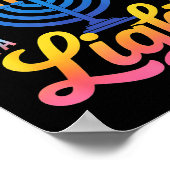 Be A Light Happy Hanukkah Menorah Jewish Gift Poster (Ecke)