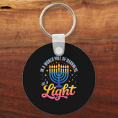 Be A Light Happy Hanukkah Menorah Jewish Gift Schlüsselanhänger (Vorderseite)