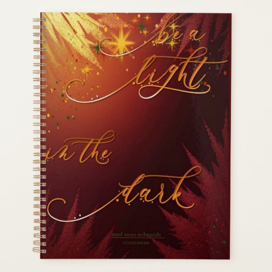 Be A Light Red-Gold Mel Mae Schmidt Stationery Planer (Vorderseite)