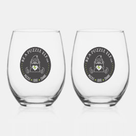 Be A Puzzle Elf — Water Bottle /Tumbler Weinglas Ohne Stiel