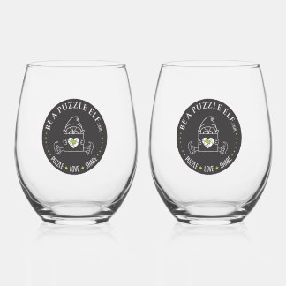 Be A Puzzle Elf — Water Bottle /Tumbler Weinglas Ohne Stiel