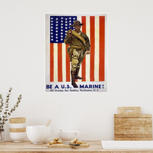 BE A US MARINE POSTER (Küche)