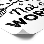 Be A Warrior Not A Worrier Motivational Insrationa Poster (Ecke)