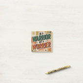 Be A Warrior, Not A Worrier Post-it Klebezettel (Auf Schreibtisch)