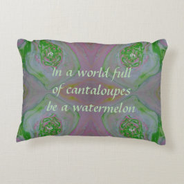 "Be a Watermelon" Acrylic Pour Inspiriert Dekokissen