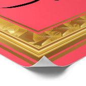"Be and it's" im Arabischen mit Goldenem Rahmen Poster (Ecke)