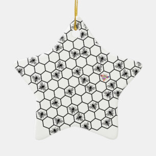 be bee different bees biene wabe imker honey keramik ornament