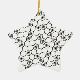 be bee different bees biene wabe imker honey keramik ornament