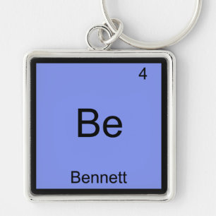 BE - Bennett Funny Chemisty Element Symbol Name T Schlüsselanhänger