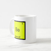 Be - Beowulf Funny Chemistry Element Symbol T-Shir Kaffeetasse (Vorderseite Links)